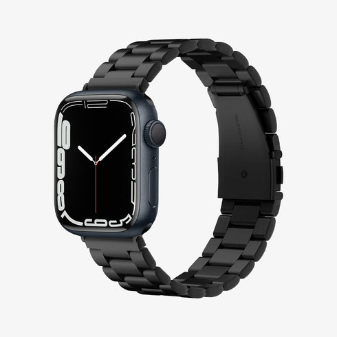 062MP25403 - Apple Watch Series (Apple Watch (49mm)/Apple Watch (45mm)/Apple Watch (42mm)) Watch Band Modern Fit in black showing the front